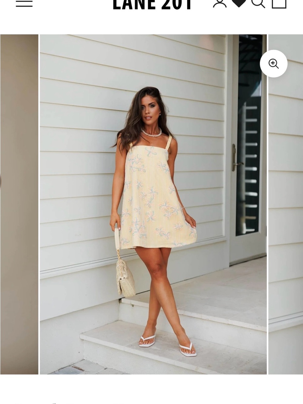 Lane 201 Yellow Floral Mini Sundress